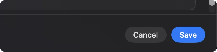 The editor with the pointer on the Save button.